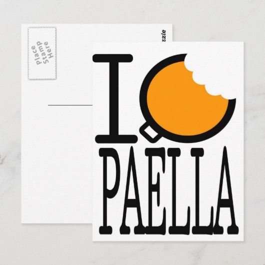 ik hou van eten paella briefkaart (Voorkant / Achterkant)