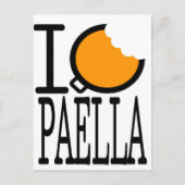 ik hou van eten paella briefkaart (Voorkant)