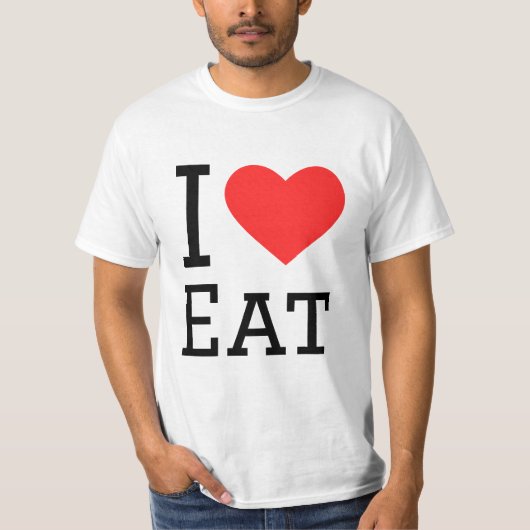 Ik hou van eten t-shirt (Voorkant)