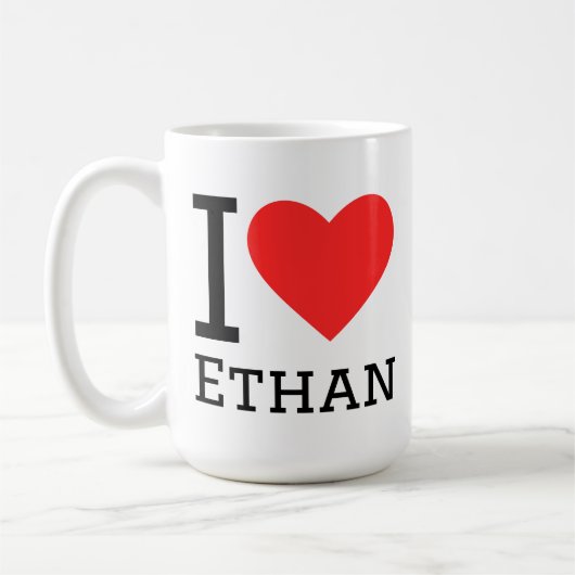 Ik hou van ethan koffiemok (Links)