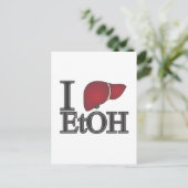 Ik hou van ethanol briefkaart (Staand voorkant)