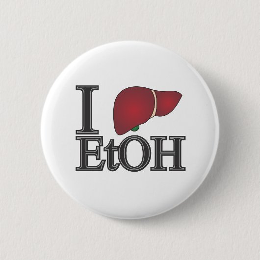 Ik hou van ethanol ronde button 5,7 cm (Voorkant)