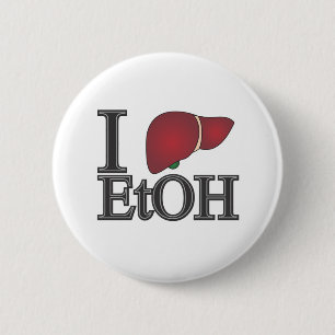 Ik hou van ethanol ronde button 5,7 cm