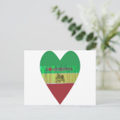 Ik hou van Ethiopia Lovely Hearts Colours Briefkaart (Staand voorkant)