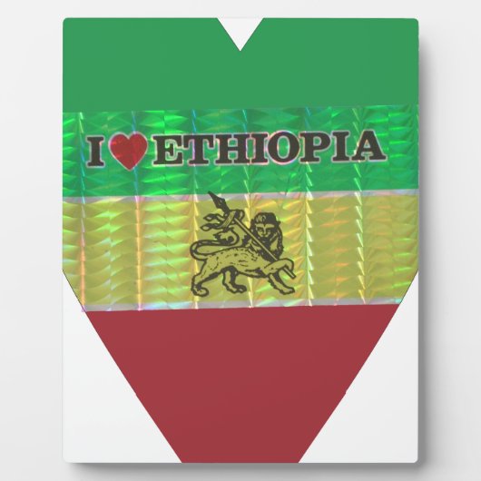 Ik hou van Ethiopia Lovely Hearts Colours Fotoplaat (Voorkant)