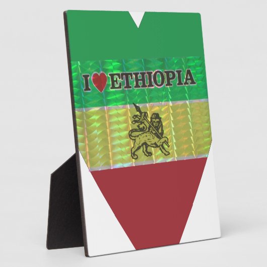 Ik hou van Ethiopia Lovely Hearts Colours Fotoplaat (Zijkant)