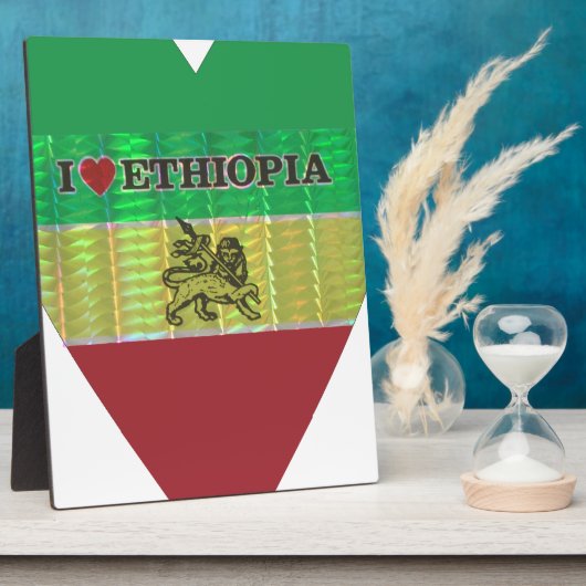 Ik hou van Ethiopia Lovely Hearts Colours Fotoplaat (Zijkant)