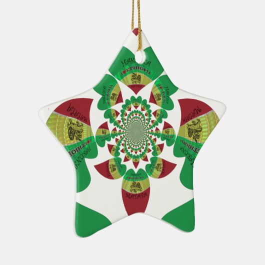 Ik hou van Ethiopia Lovely Hearts Colours Keramisch Ornament (Rechts)