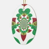 Ik hou van Ethiopia Lovely Hearts Colours Keramisch Ornament (Links)