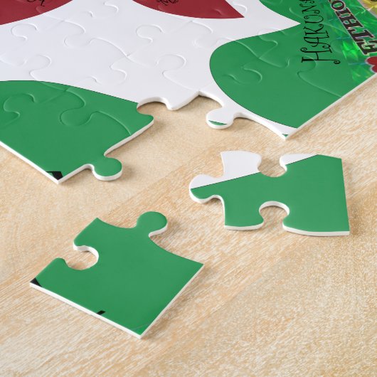 Ik hou van Ethiopia Lovely Hearts Colours Legpuzzel (Zijkant)