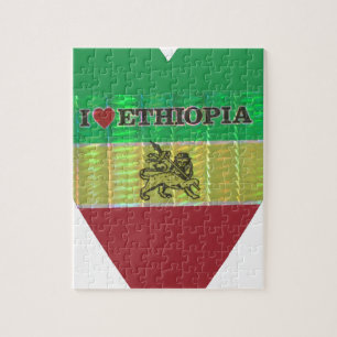 Ik hou van Ethiopia Lovely Hearts Colours Legpuzzel
