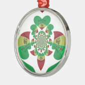 Ik hou van Ethiopia Lovely Hearts Colours Metalen Ornament (Links)