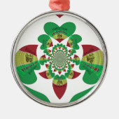 Ik hou van Ethiopia Lovely Hearts Colours Metalen Ornament (Voorkant)