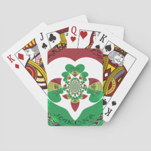Ik hou van Ethiopia Lovely Hearts Colours Pokerkaarten