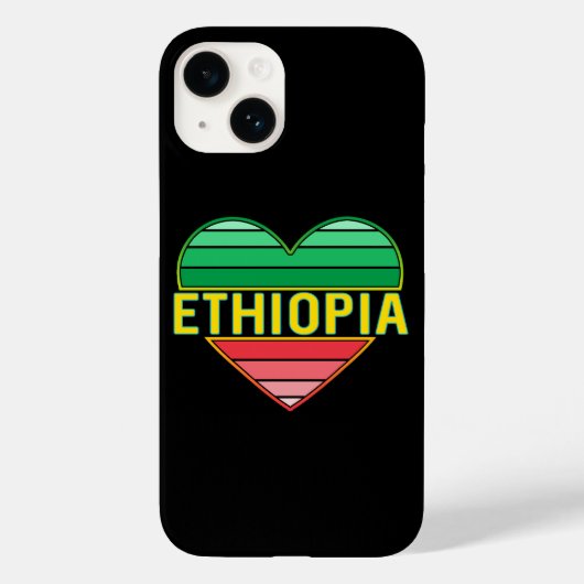 Ik hou van Ethiopië, Ethiopisch hart Case-Mate iPhone Case (Achterkant)
