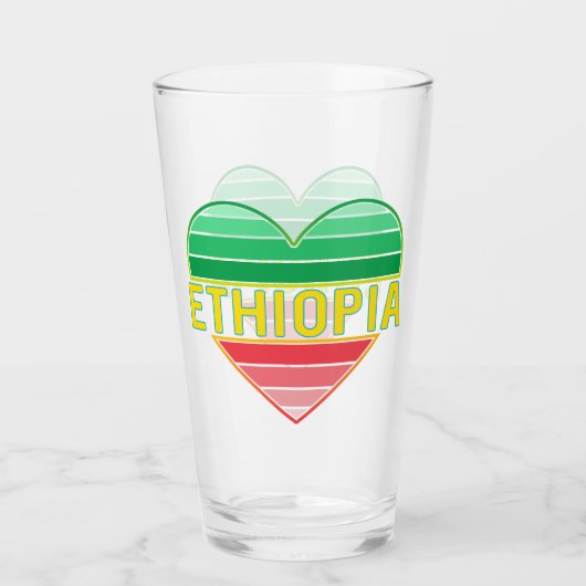 Ik hou van Ethiopië, Ethiopisch hart Glas (Achterkant)