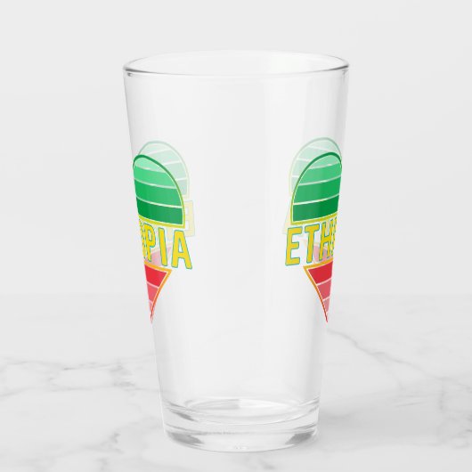 Ik hou van Ethiopië, Ethiopisch hart Glas (Rechts)