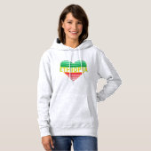 Ik hou van Ethiopië, Ethiopisch hart Hoodie (Voorkant volledig)