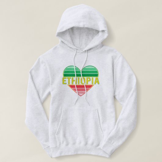 Ik hou van Ethiopië, Ethiopisch hart Hoodie (Design voorkant)
