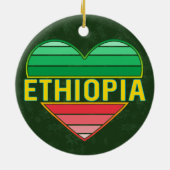 Ik hou van Ethiopië, Ethiopisch hart Keramisch Ornament (Achterkant)