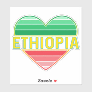 Ik hou van Ethiopië, Ethiopisch hart Sticker