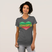 Ik hou van Ethiopië, Ethiopisch hart T-shirt (Voorkant volledig)