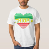 Ik hou van Ethiopië, Ethiopisch hart T-shirt (Voorkant)