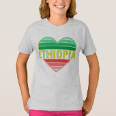 Ik hou van Ethiopië, Ethiopisch hart T-shirt (Voorkant)