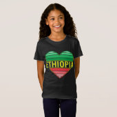 Ik hou van Ethiopië, Ethiopisch hart T-shirt (Voorkant volledig)