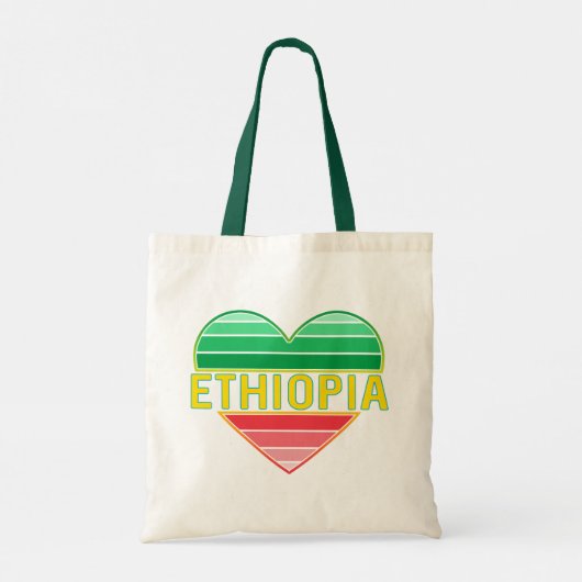 Ik hou van Ethiopië, Ethiopisch hart Tote Bag (Achterkant)