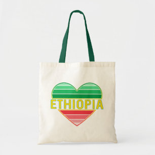 Ik hou van Ethiopië, Ethiopisch hart Tote Bag