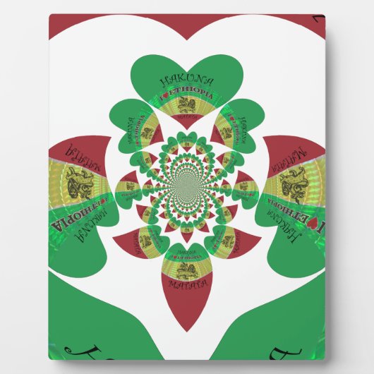 Ik hou van Ethiopië - Oprechte Rasta-kunst Fotoplaat (Voorkant)