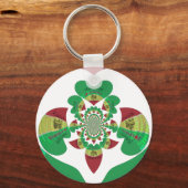 Ik hou van Ethiopië - Oprechte Rasta-kunst Sleutelhanger (Voorkant)