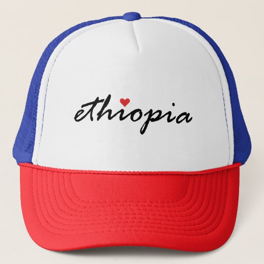 Ik hou van Ethiopië Trucker Pet (Voorkant)