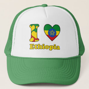 Ik hou van Ethiopië Trucker Pet