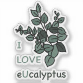 Ik hou van eucalyptus Sticker (Voorkant)