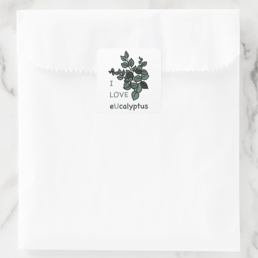 Ik hou van eucalyptus Sticker (Tas)