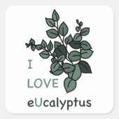 Ik hou van eucalyptus Sticker (Voorkant)