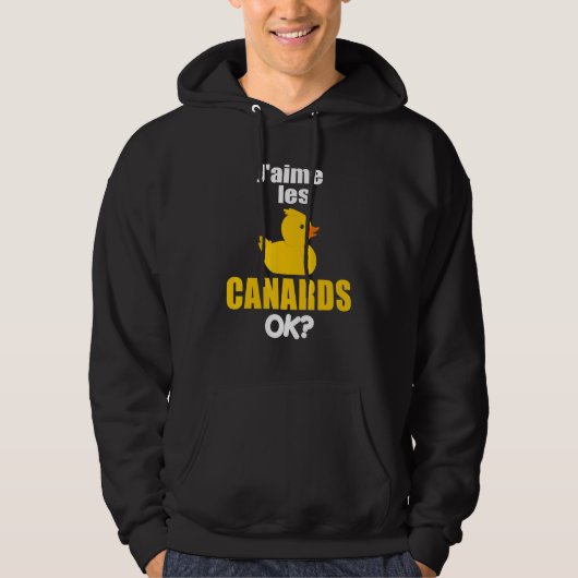 Ik hou van Eucks Gele Duck Rubber Duck Hoodie (Voorkant)