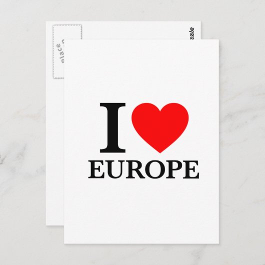 Ik hou van Europa Briefkaart (Voorkant / Achterkant)