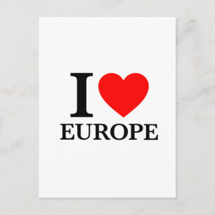 Ik hou van Europa Briefkaart