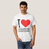 Ik hou van Europese korthaar T-shirt (Voorkant volledig)