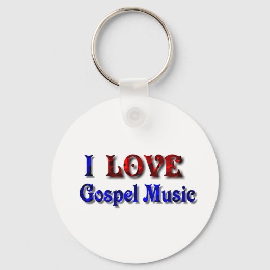 Ik hou van evangelmuziek -Sleutelhanger-effect-1 Sleutelhanger (Voorkant)