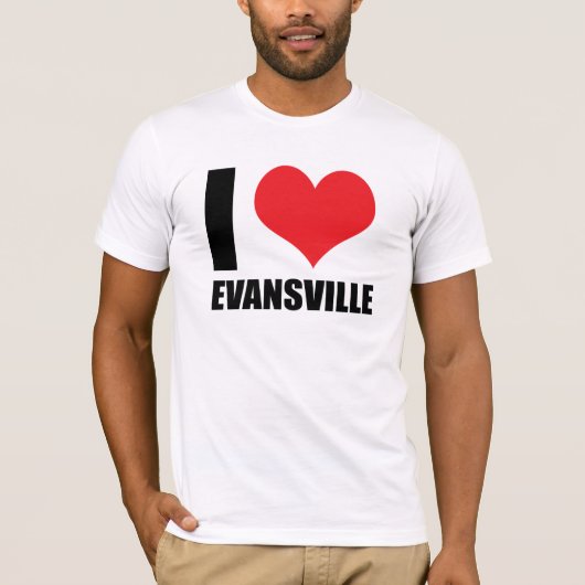 Ik hou van Evansville T-shirt (Voorkant)