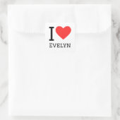 Ik hou van Evelyn Vierkante Sticker (Tas)
