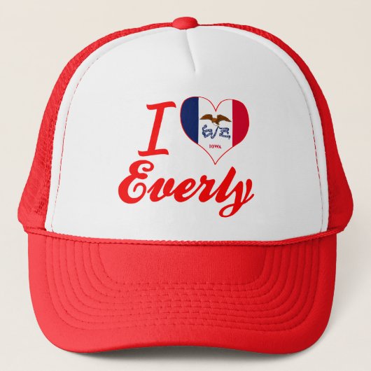 Ik hou van Everly, Iowa Trucker Pet (Voorkant)