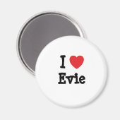 Ik hou van Evie hart T-Shirt Magneet (Voorkant / Achterkant)