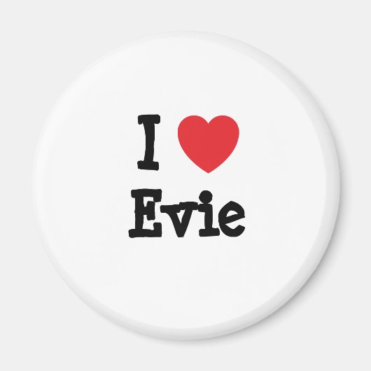 Ik hou van Evie hart T-Shirt Magneet (Voorkant)