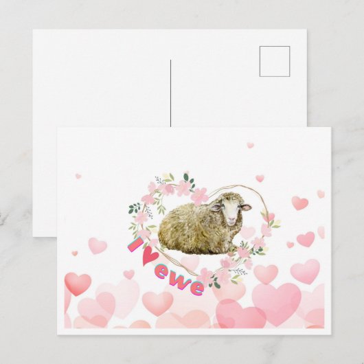 Ik hou van Ewe Briefkaart (Voorkant / Achterkant)