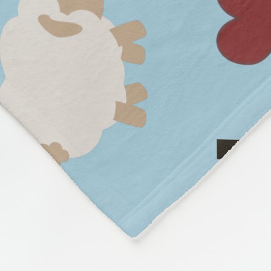 Ik hou van Ewe Fleece Deken (Hoek)